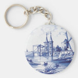 Nederlandse traditionele blauwe tegel sleutel hanger
