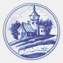 Nederlandse traditionele blauwe tegel stickers
