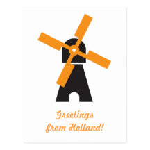 Nederlandse windmolen wens kaart
