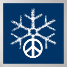 Neige avec la paix affiche