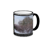 Neige, bambou et arbres avec la citation de Sénèqu Tasse À Café