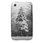 Neige sur le cas de l'iPhone 3 d'arbre de Noël Coques iPhone 3