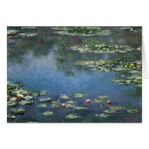 Nénuphars, Monet, fleurs vintages d'impressionisme Cartes
