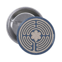 Néo- boutons médiévaux de labyrinthe badge