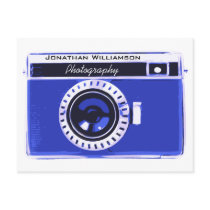 Nettoyez les affaires bleues de photographie d'app cartes postales