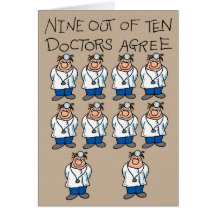 Neuf de Dix médecins Carte De Vœux