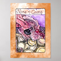 Neuf de pièces de monnaie posters