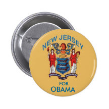 NEW JERSEY POUR le bouton d'OBAMA Badges Avec Agrafe