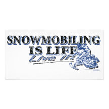 NEW-SNOWMOBILING-IS-LIFE-DIS CARTE AVEC PHOTO