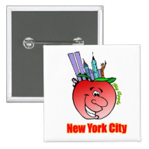 New York City grand Apple Badge Avec Épingle