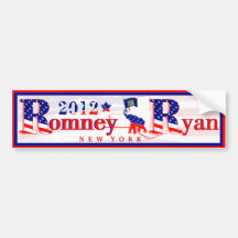 New York Romney et adhésif pour pare-chocs 2012 de Autocollant Pour Voiture