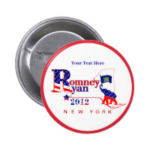 New York Romney et bouton de Ryan 2012 - personnal Pin's Avec Agrafe