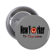 Newyorkais au noyau avec grand Apple découpé en tr Pin's Avec Agrafe