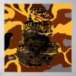 Nid d'abeilles - affiche abstraite