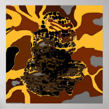 Nid d'abeilles - affiche abstraite