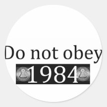 niet obey/1984 sticker