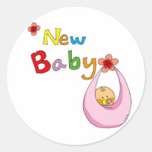 Nieuw baby (meisje) sticker
