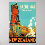 Nieuw Zeeland ~ zet Canvas van de Reis van Cook ~  Poster