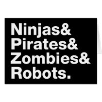 Ninjas et pirates et zombis et robots cartes