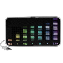 niveaux audio dans le spectre d'arc-en-ciel haut-parleur
