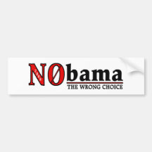 NO-0bama_The-Wrong-Choice_NObama (Bumper) Bumpersticker