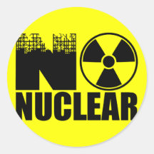 NO NUCLEAR MONO 丸形シール・ステッカー