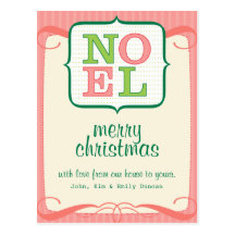 Noel a personnalisé la carte postale de Noël