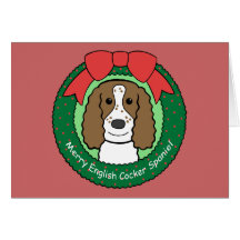 Noël anglais de cocker carte