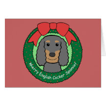 Noël anglais de cocker carte