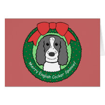 Noël anglais de cocker carte