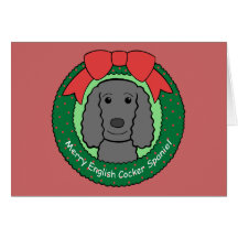 Noël anglais de cocker cartes