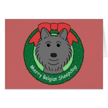 Noël belge de chien de berger carte