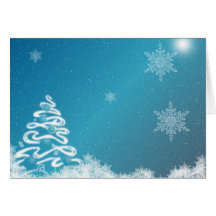 Noël bleu carte de vœux