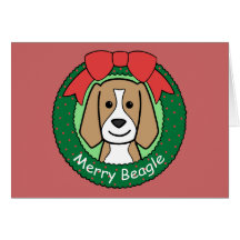 Noël de beagle cartes de vœux