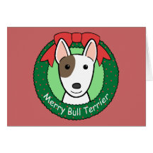 Noël de bull-terrier carte de vœux