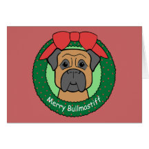 Noël de Bullmastiff Carte De Vœux
