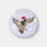 Noël de chapeau de Père Noël de canard de Mallard Magnets Pour Réfrigérateur