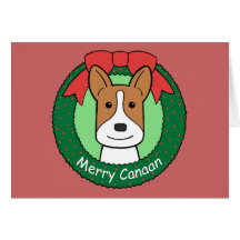 Noël de chien de Canaan Cartes