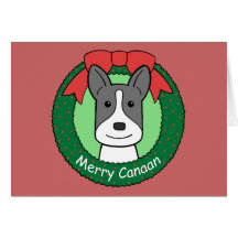 Noël de chien de Canaan Cartes De Vœux