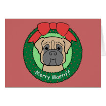 Noël de mastiff carte de vœux
