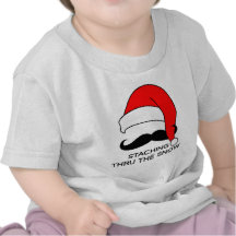 Noël de moustache - Staching par la neige T-shirt