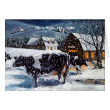 NOËL DE PAYS : VACHES : NUIT SILENCIEUSE CARTE DE VŒUX