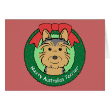 Noël de Terrier australien Cartes De Vœux