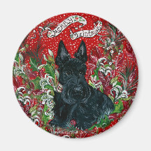 Noël de Terrier d'écossais Aimant