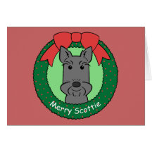 Noël de Terrier d'écossais Cartes De Vœux