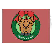 Noël de Yorkie Cartes