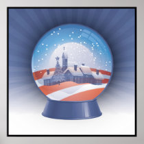Noël d'obama - globe de neige posters