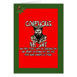 Noël drôle de Confucius Carte De Vœux