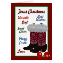 Noël du Texas Carte De Vœux