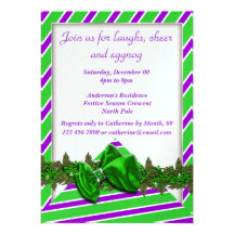 Noël élégant de fête de vacances PERSONNALISENT Invitations Personnalisées